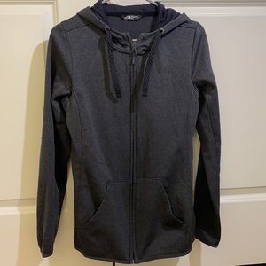 The North Face Women’s Gray Hooded Zip Up Side Medium